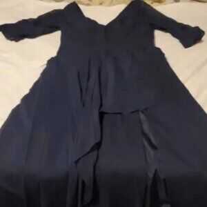 Wear Your Love Mother Of The Bride High Low Chiffon Dress in Navy Size 14-16 NWT